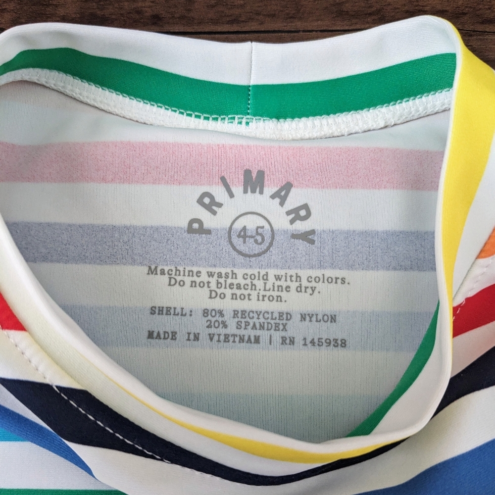 Primary Rainbow Stripe Rashguard - Picture 9 of 11